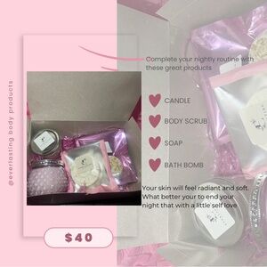Pink Bath & Body Set